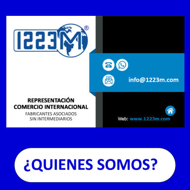 ¿QUIENES SOMOS? 1223M: representación de comercio internacional con fabricantes asociados sin intermediarios