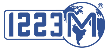 Logo de 1223M, portal multiservicio para calzado y comercio justo